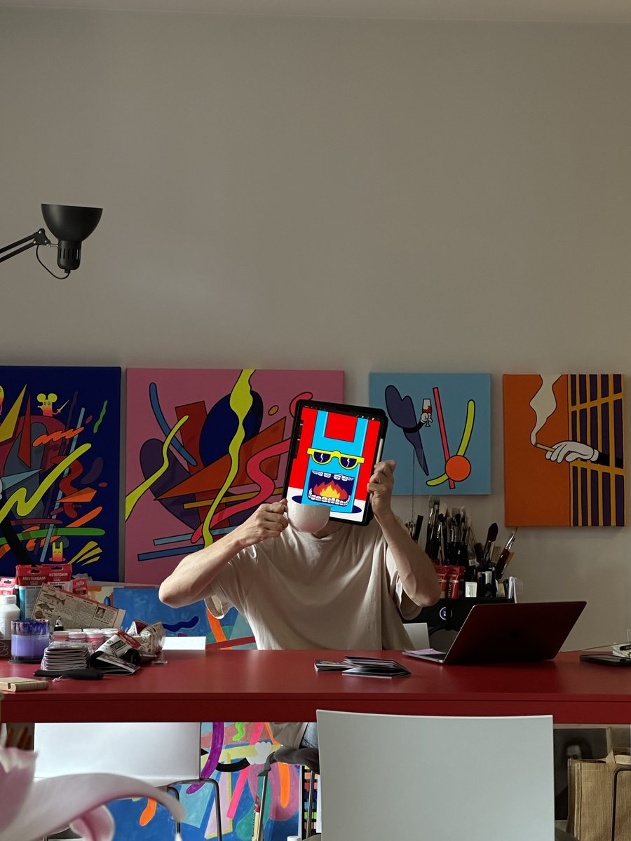 alexisolinart's tweet image. Working with both digital and physical art is essential for me ⚡️
A complete immersion in digital has always felt incomplete.
The tactile experience, movement, emotions, and the preparatory process – all of that holds immense value.
It’s the kind of experience that digital…