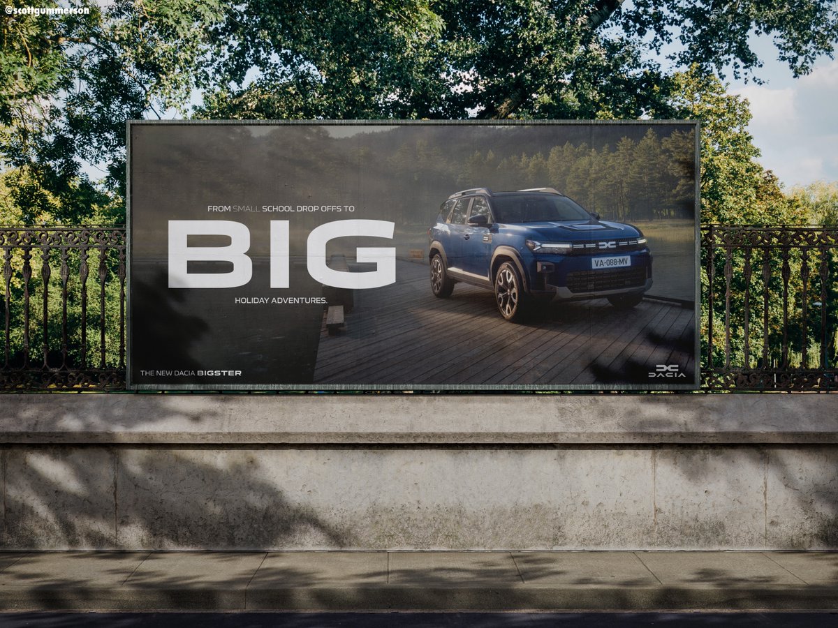 One Minute Brief of the Day: Create posters to promote #TheBigster, the latest and biggest SUV from
@DaciaUK <a href="/OneMinuteBriefs/">One Minute Briefs ⏱️</a>