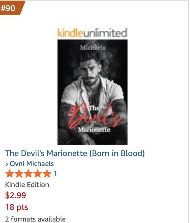 The Devil's Marionette is officially on the best sellers list. Top 100? Yeah baby! Someone go read this thing!