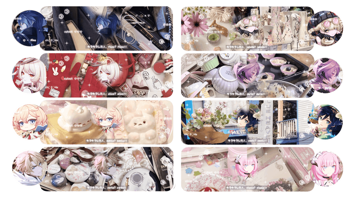 masscheny's tweet photo. ★ Help rt please? thank you!  

— haloo! aku bawa 40 layout 2D (genshin, hsr, hi) lagi nih 👀 untuk price [5,000/each] layout nya bisa ditake jam 19.00 wib nanti tanpa fee! untuk take bisa lewat dm yaa ★ mari jajan! 🐈🤍

(4/5) #zonauang #zonajajan https://t.co/G9xnJhOeYD