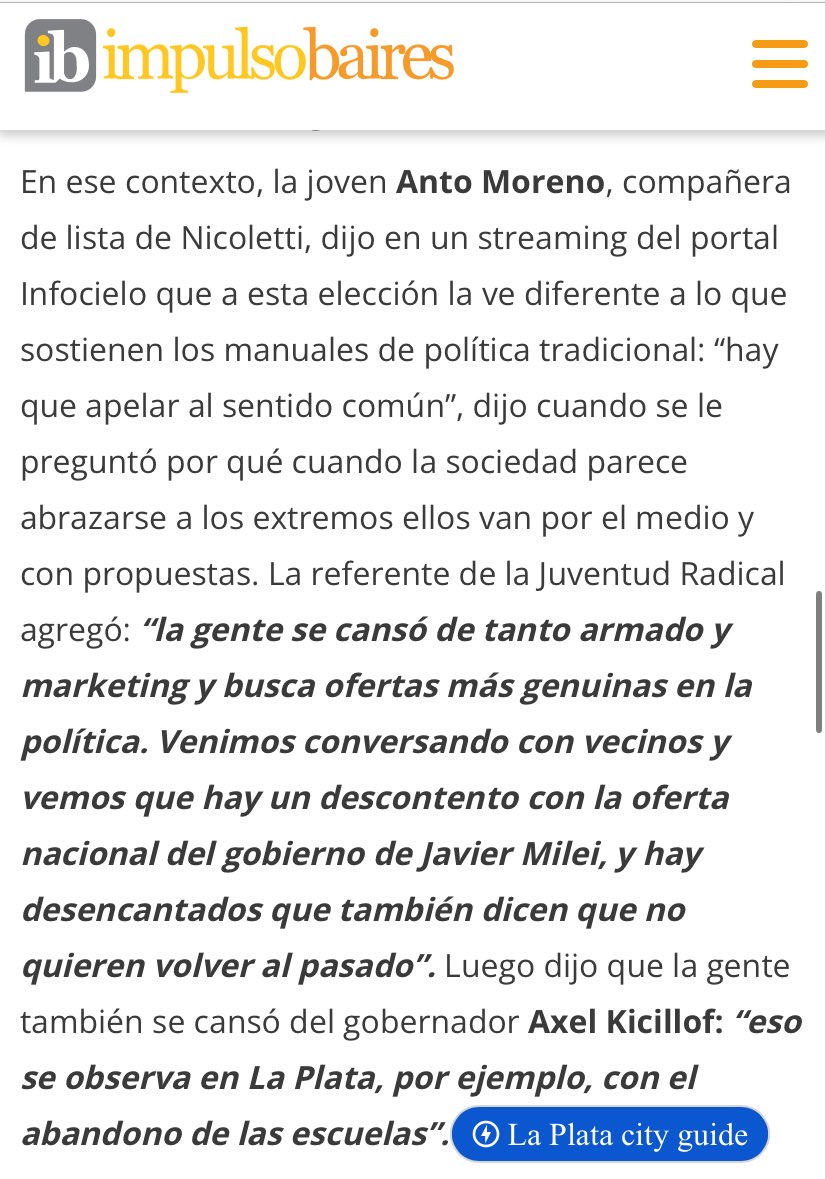 antoCmoreno's tweet image. Construimos una nueva alternativa, sabemos que hay muchos decepcionados de este presente político y que tampoco quieren volver al pasado.
Desde Somos Buenos Aires queremos discutir ideas, recuperar valores y mejorar la provincia de BA.