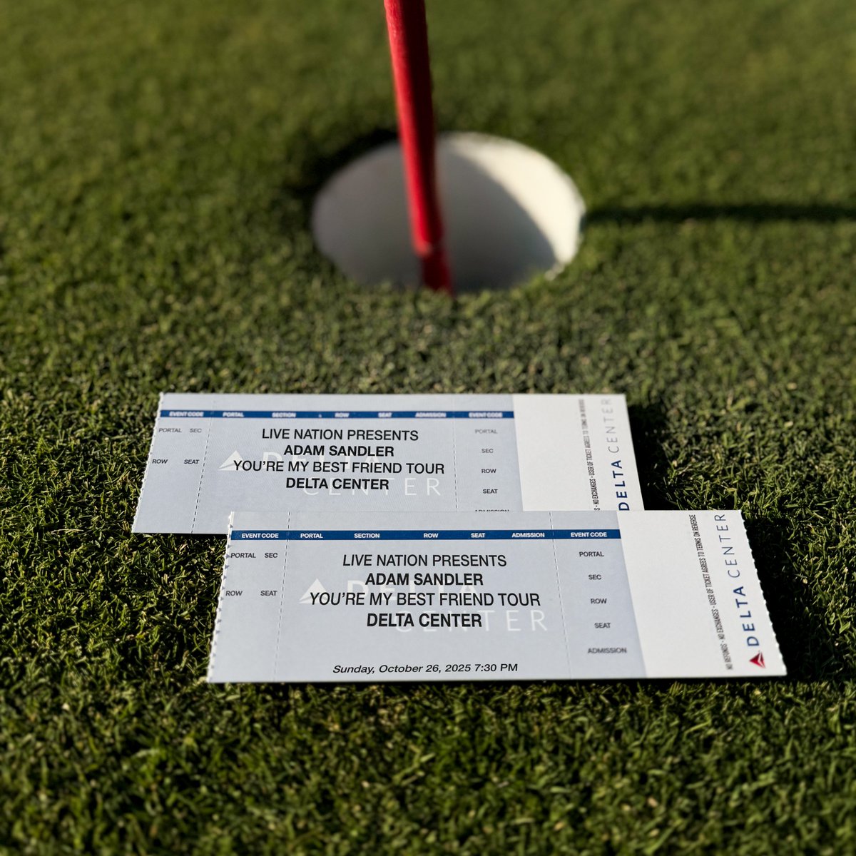 Delta Center (@deltacenter) on Twitter photo 𝗚𝗜𝗩𝗘𝗔𝗪𝗔𝗬: To celebrate the release of Happy Gilmore 2 on Netflix, we're giving away two tickets to see <a href="/AdamSandler/">Adam Sandler</a>'s You’re My Best Friend Tour at #DeltaCenter on Oct. 26!
To enter:
1️⃣Follow <a href="/deltacenter/">Delta Center</a>
2️⃣RT
3️⃣Tag a friend
*The winner will be DM'd on 7/30. 𝗚𝗜𝗩𝗘𝗔𝗪𝗔𝗬: To celebrate the release of Happy Gilmore 2 on Netflix, we're giving away two tickets to see <a href="/AdamSandler/">Adam Sandler</a>'s You’re My Best Friend Tour at #DeltaCenter on Oct. 26!
To enter:
1️⃣Follow <a href="/deltacenter/">Delta Center</a>
2️⃣RT
3️⃣Tag a friend
*The winner will be DM'd on 7/30.