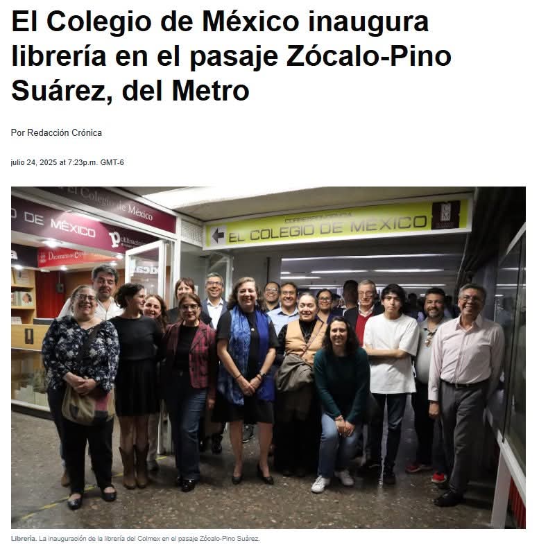 LibrosColmex's tweet image. cronica.com.mx/cultura/2025/0…