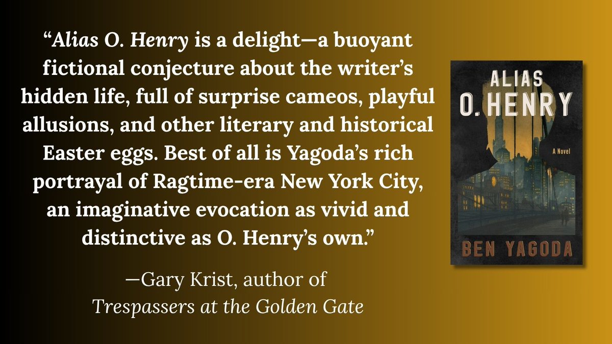 Paul Dry Books (@pauldrybooks) on Twitter photo Thank you <a href="/garykrist/">Gary Krist</a> for your praise of Ben Yagoda's ALIAS O. HENRY! Coming next month! shorturl.at/GpDgh Thank you <a href="/garykrist/">Gary Krist</a> for your praise of Ben Yagoda's ALIAS O. HENRY! Coming next month! shorturl.at/GpDgh