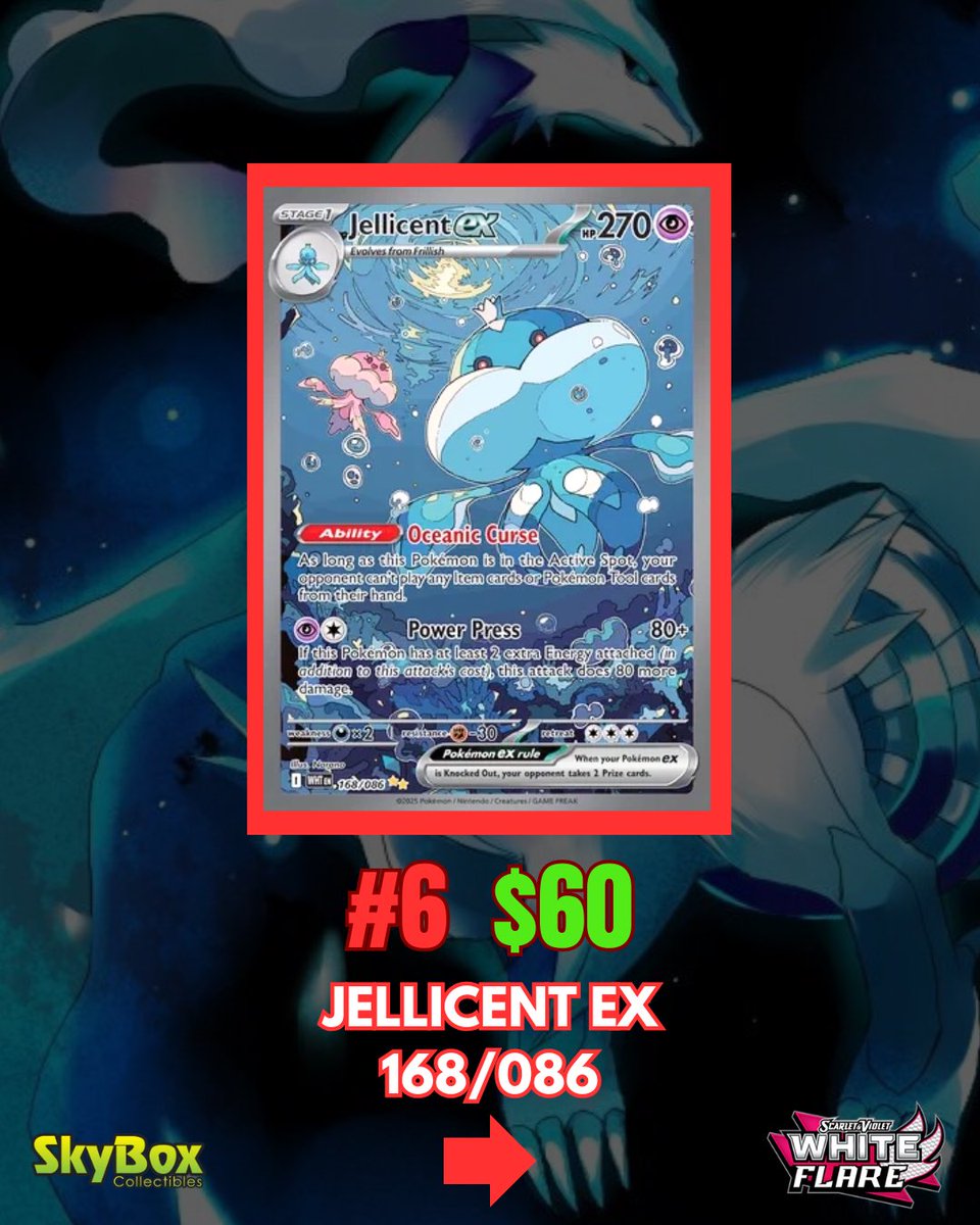 SkyboxCollect's tweet image. MOST EXPENSIVE CARDS FROM WHITE FLARE
Here are the most expensive cards from Pokemon white flare so far.
Which one is your favorite?
#skyboxct #pokemoncards #pokemon #reshiram #whiteflare #hilda #keldeo