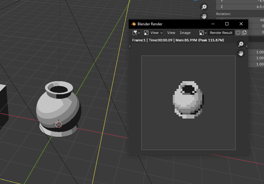 DreamMixGames's tweet image. the ability to study using Blender is going to level up my pixel art game quite a bit.
I had no idea I could create a shader like this & save the scene as the default template.