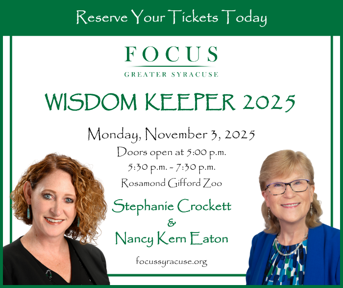 Announcing our Wisdom Keeper Honorees:
🏆Stephanie Crockett, President &amp; CEO, Mower
🏆Nancy Kern Eaton, President, <a href="/UWCNY/">United Way of Central New York</a>
Learn more today!
focussyracuse.org/wisdom-keeper/
