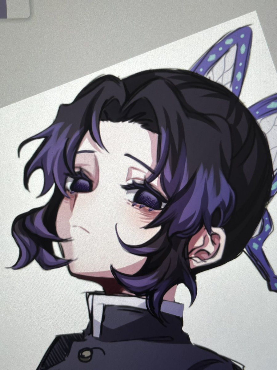 krn__012's tweet image. 今描いてる胡蝶さんぼつりませんように