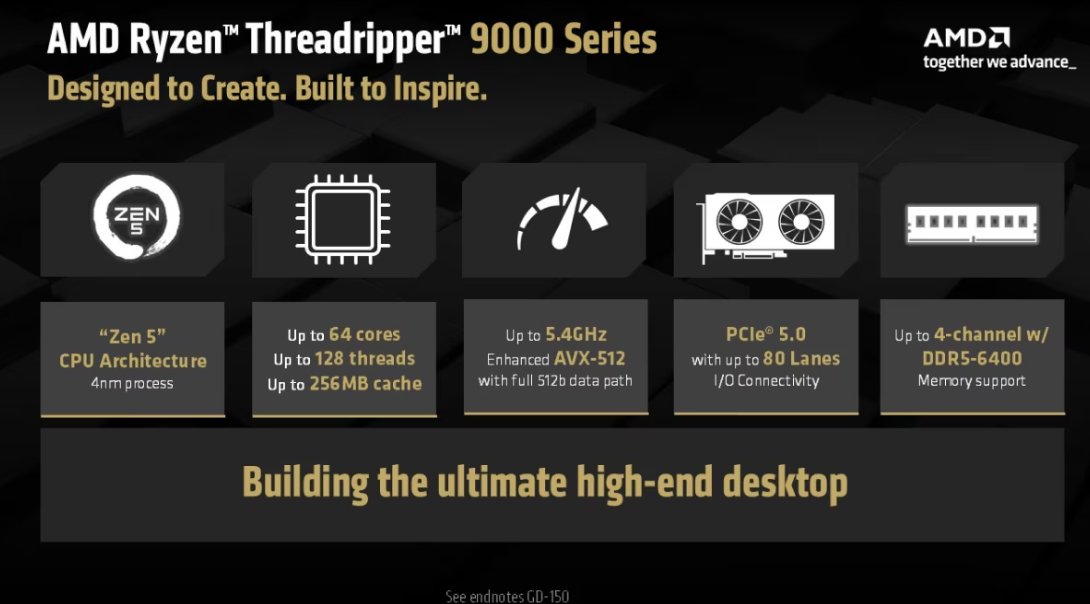 DaPoets42's tweet image. Designed to Create. Built to Inspire. AMD Introduces New “Zen 5” based Ryzen™ Threadripper™ 9000 Series Processors for High-End Desktops amd.com/en/blogs/2025/…