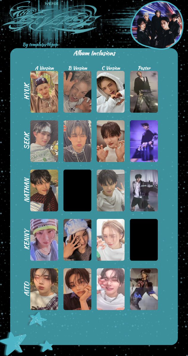 1verse the 1st verse album photocard pc template ! 유니버스 포카