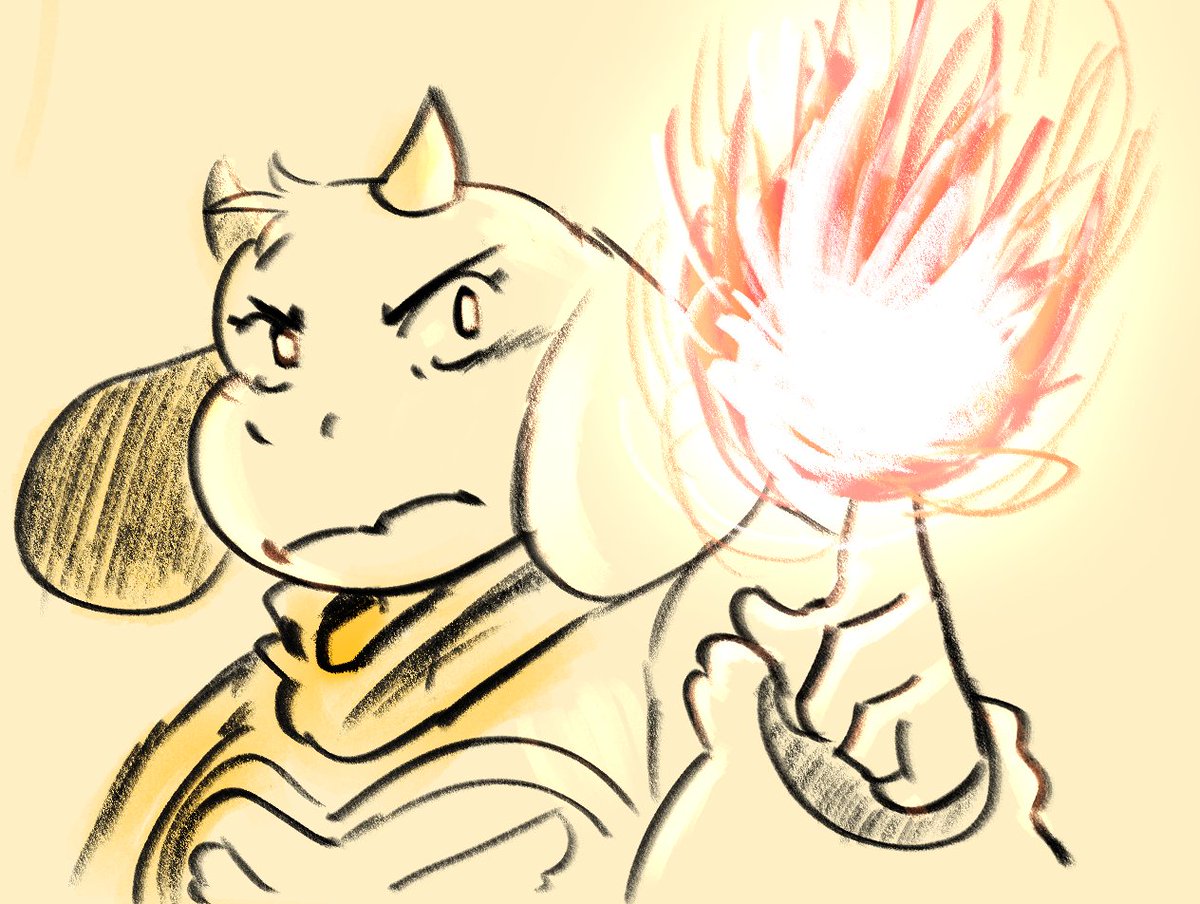 Beebun5's tweet image. Toriel sketch 2
