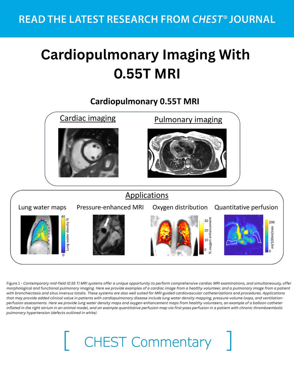 journal_CHEST's tweet image. The latest CHEST Commentary evaluates emerging contemporary mid-field (0.55T) MRI systems to assess cardiopulmonary interactions.
Read more in the July issue of the journal CHEST®: hubs.la/Q03yRLmN0
#MedEd #JournalCHEST