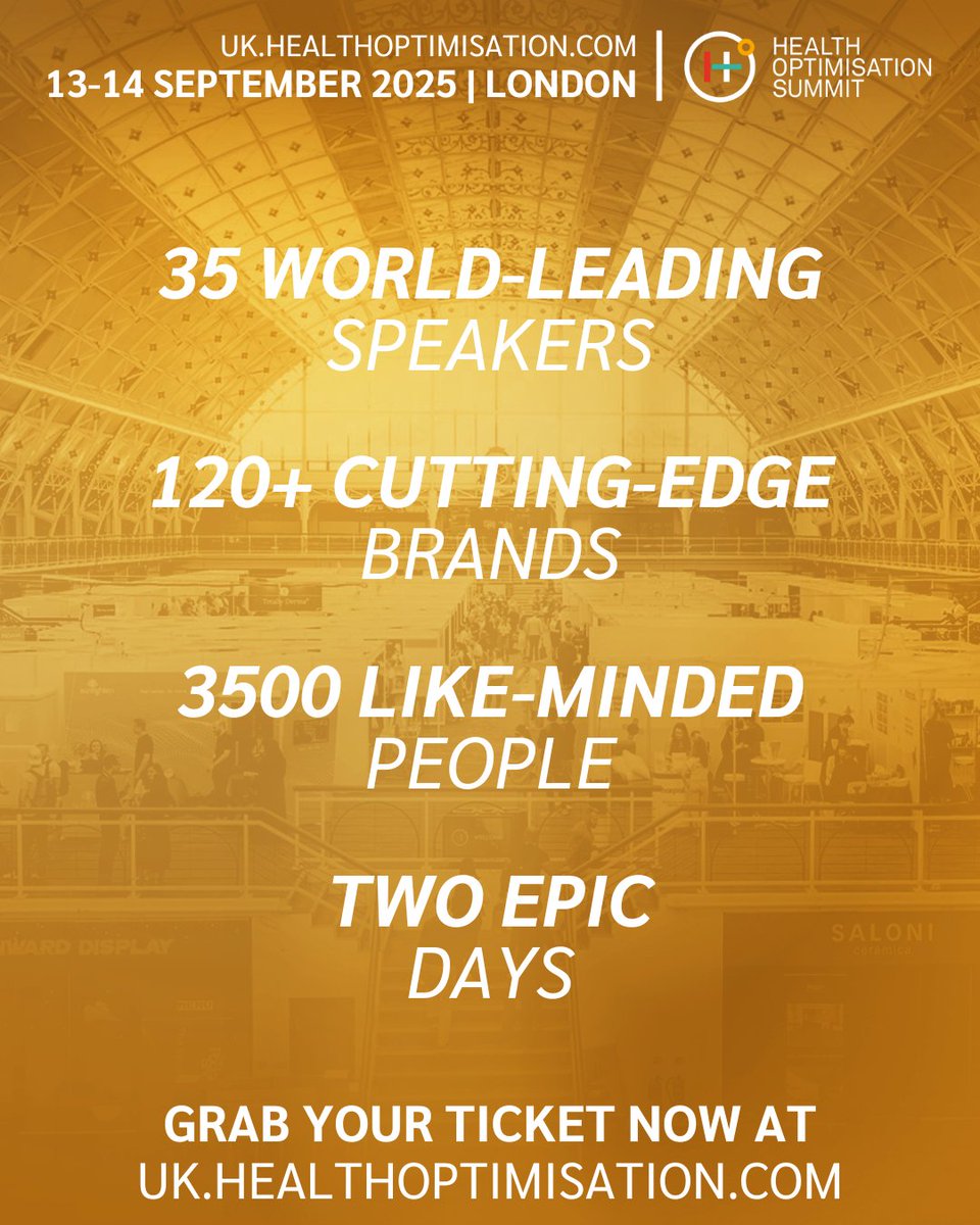 Health Optimisation Summit (@hosummit) on Twitter photo Say hello to CELLER8, pioneers in PEMF technology and our awesome exhibiting stage sponsors at the Health Optimisation Summit!⚡
Join us in London from 13-14 September - it's going to be EPIC! 🛍️
Get your ticket today at uk.healthoptimisation.com🎟️ Say hello to CELLER8, pioneers in PEMF technology and our awesome exhibiting stage sponsors at the Health Optimisation Summit!⚡
Join us in London from 13-14 September - it's going to be EPIC! 🛍️
Get your ticket today at uk.healthoptimisation.com🎟️