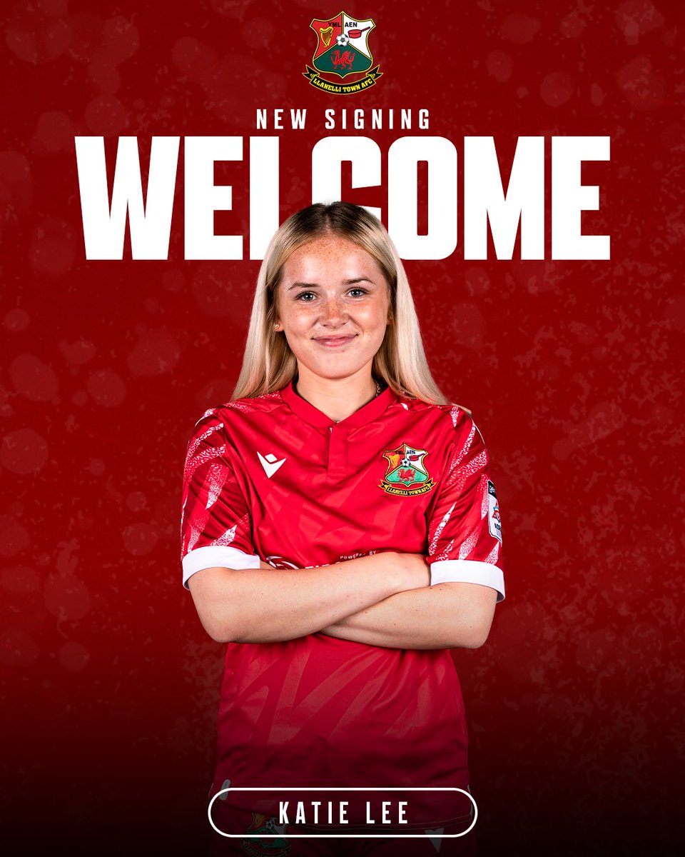 👋 Welcome to the Reds, Katie Lee!

Llanelli Town AFC Women are delighted to announce the signing of Katie Lee!

Katie joins the Reds from Swansea City where she made 15 league appearances for the Under 19s in the 24/25 season!

Read More; llanellitownafc.com/07/25/welcome-…
