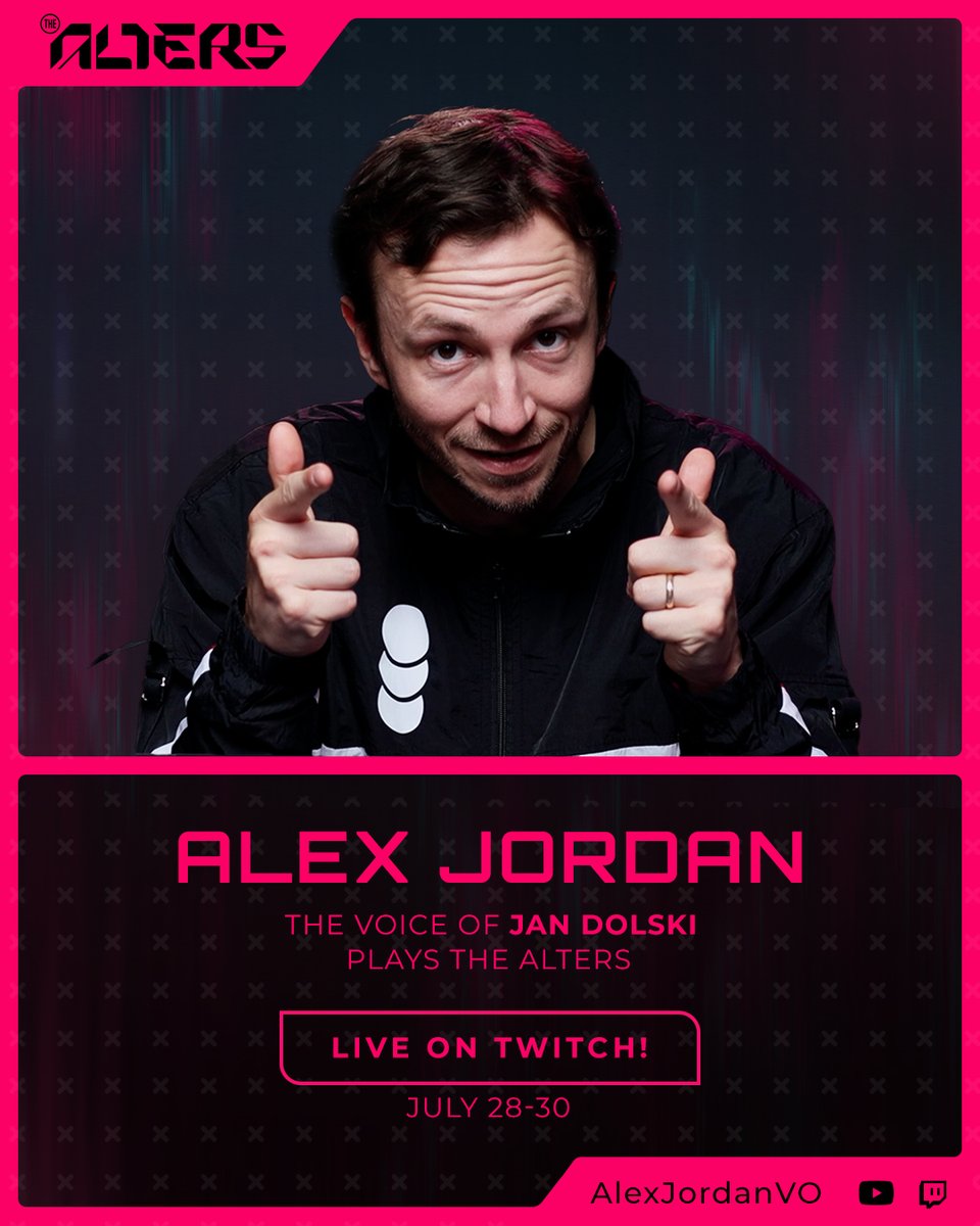 altersgame's tweet image. β οΈ The one and only @AlexJordanVO β the voice of Jan β will be streaming #TheAlters live on Twitch from July 28β30 π
ποΈ Monday, Tuesday & Wednesday
π 7PM CEST / 6PM BST / 1PM EDT
Come hang out and experience the story from the man behind the voice. See you there!