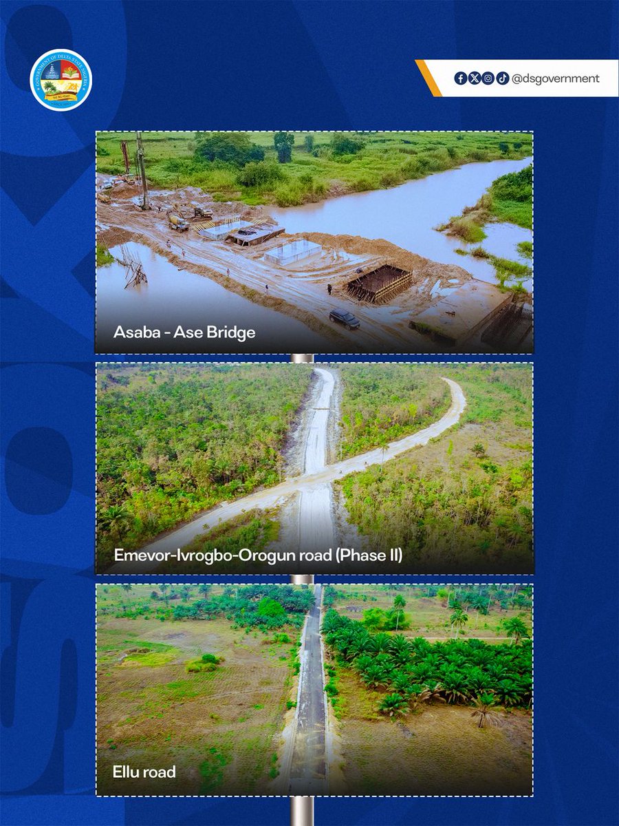 Phabpresh's tweet image. The narrative being pushed in some corners that Governor sheriff has not done any roads in Isoko is actually embarrassing, to say the least, because there is evidence
The governor has made it clear that he will touch every LGA in Delta state,MORE, for every local government
