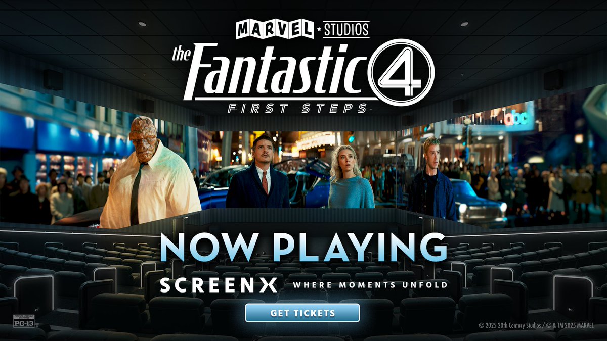 Every hero has a beginning. See The Fantastic Four: First Steps in #ScreenX 

Now playing at theatres. Get your tickets now: regmovi.es/4kkYLZf
