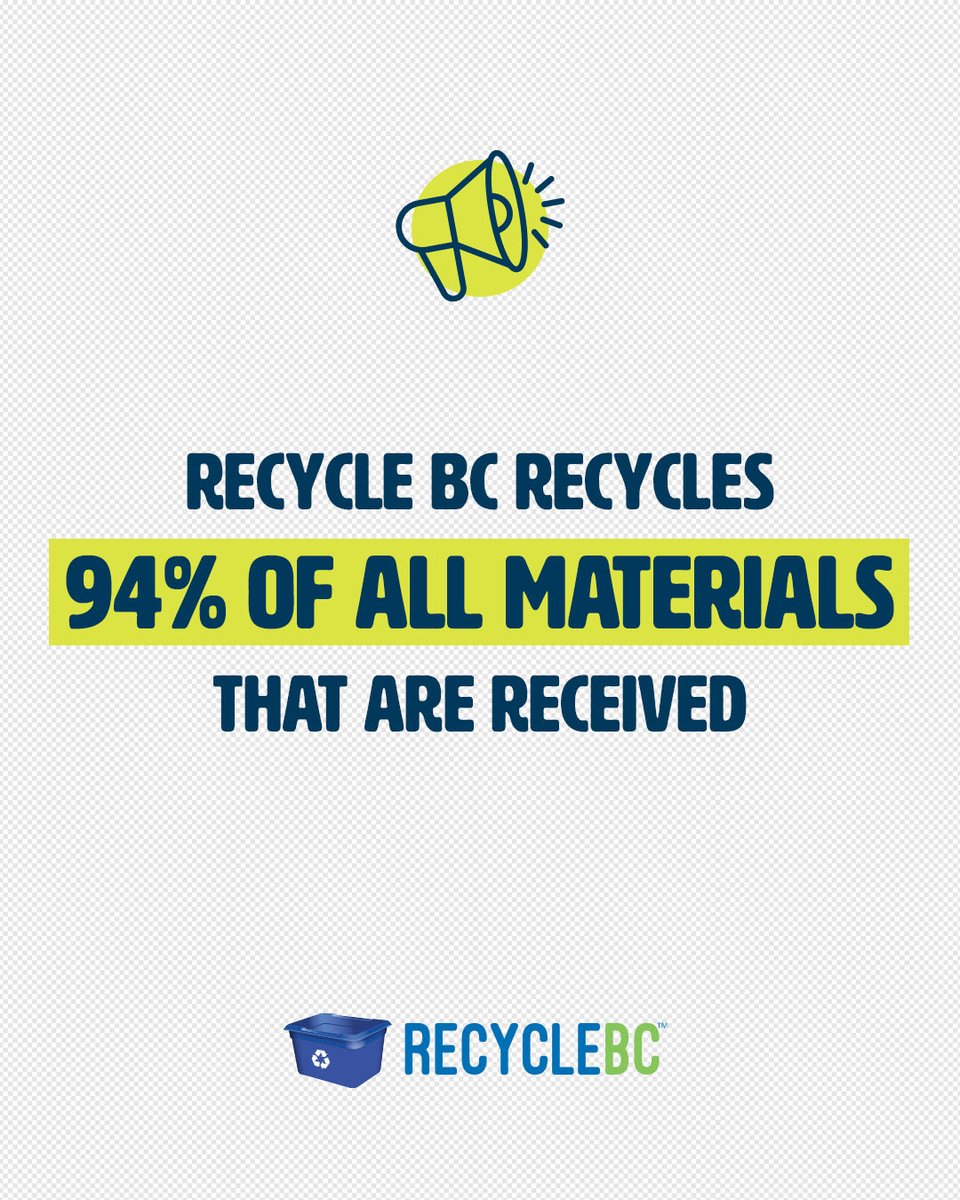 Together, we can make a difference! ✅

In 2024, Recycle BC kept 208,000+ tonnes of packaging and paper out of landfills every year. 
Do your part to make a difference! Learn more at RecycleBC.ca ♻️