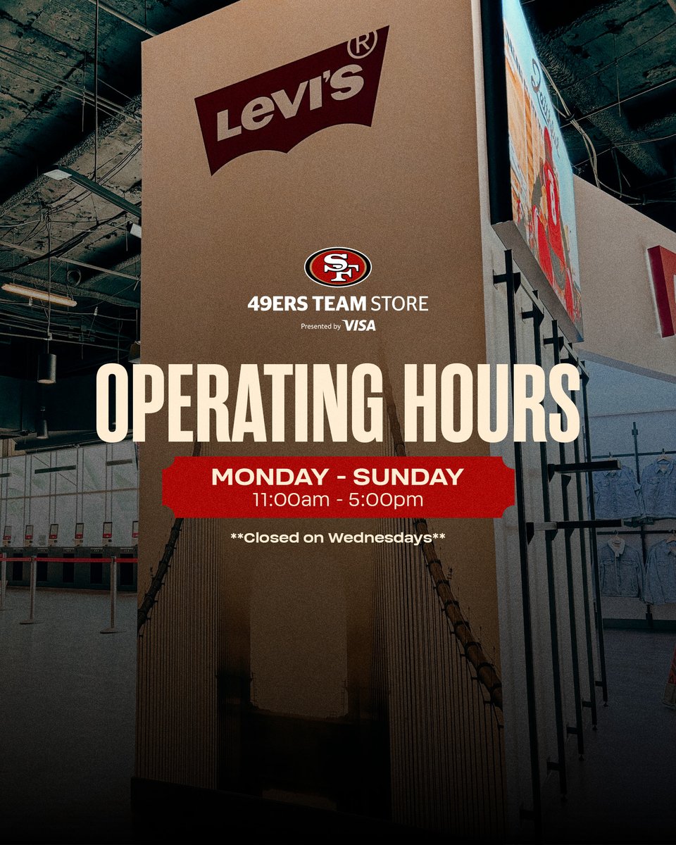 LevisStadium's tweet image. The #49ers Team Store reopens July 28th 🛍️