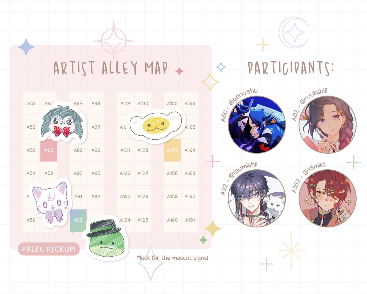 ruukabiii's tweet image. Come join our #BYTHEBEAT stamp rally at Anime Revolution 2025!

All prize packs include sets of holographic foil photocards and glitter stickers ✨ (LIMITED to 20 prizes, fcfs)

Rules and more info below 🧵⬇️

#anirevo #anirevo2025