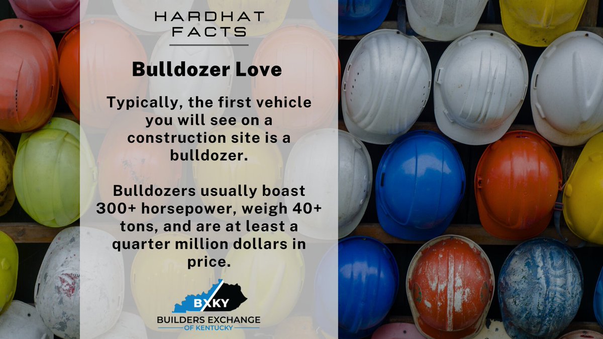 bx_Kentucky's tweet image. The primary function of a bulldozer is to cut through land and mountains and to level ground. Let's show a little love to bulldozers! ❤️
.
.
#themoreyouknow #constructionfacts #hardhatfacts #FunFacts #BXKY #bulldozer #construction #engineering #letsbuild