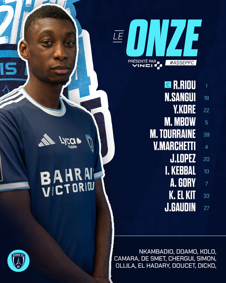ParisFC's tweet image. 𝑳𝑨 𝑪𝑶𝑴𝑷𝑶𝑶𝑶𝑶 🔥
⚔️ Voici les 1️⃣1️⃣ Parisiens qui vont débuter cette rencontre face à l'@ASSEofficiel dans quelques minutes !
🔵⚪️ #CertifiéParis #ASSEPFC