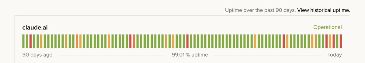 carboxydev's tweet image. claude needs to stop having such terrible uptime and do something about their infra. don't oversell your product if you can't afford to keep up with the demand.