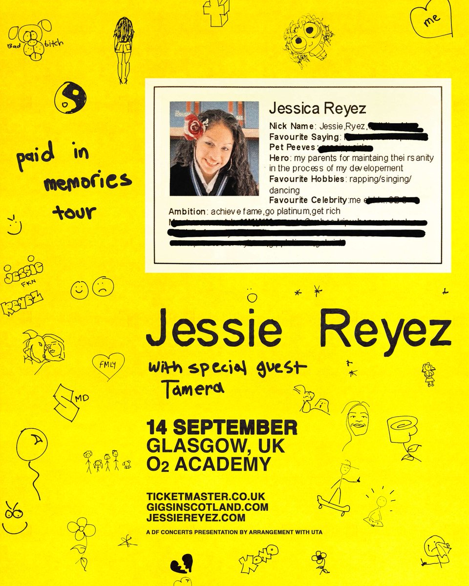 Just announced #Tamera will be joining Jessie Reyez as support on her 'Paid in Memories' tour. 

Tickets on sale now-amg-venues.com/4qth50WveZN