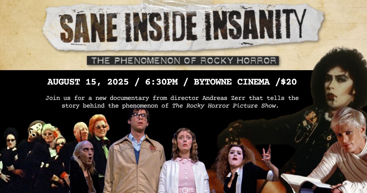 We see you shiver with antici...pation 🫦

So come up to the <a href="/ByTowne/">ByTowne Cinema</a> and see what's on the screen on August 15, 2025, at 6:30 PM in celebration of the #RockyHorrorPictureShows's (and the CFI’s!) legacy!
🎟️ ow.ly/MHAG50Wvolf