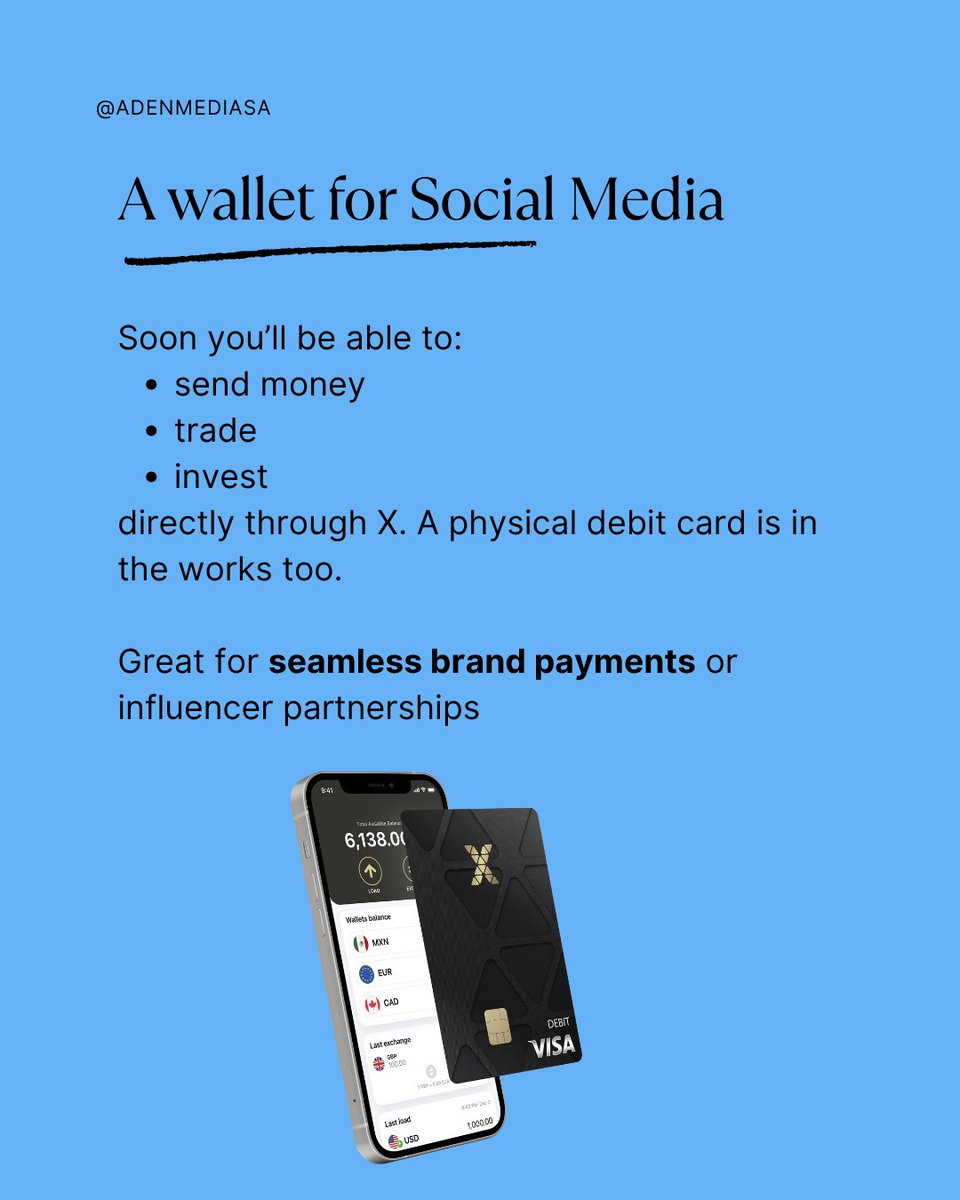 AdenMediaSA's tweet photo. 🚀 X (formerly Twitter) is no longer just a posting app...it’s turning into a full-blown business platform.

Social media isn’t just changing, it’s evolving into your next business tool. Are you keeping up?

#XUpdates #SocialMediaTools #AdenApproved #DigitalMarketingTips https://t.co/Z0tP0EVUW5