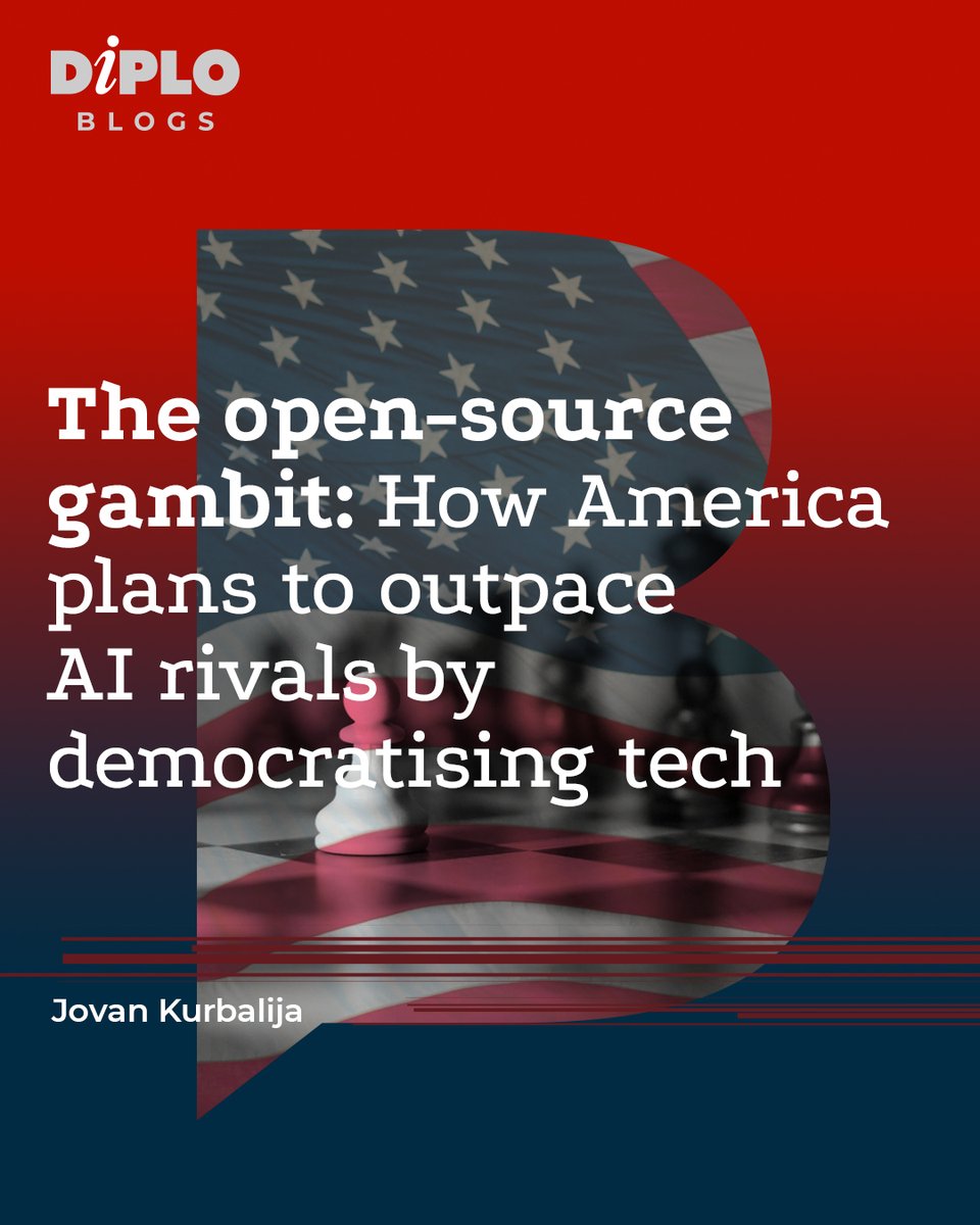 DiplomacyEdu's tweet image. America’s AI Action Plan targets China, elevates Big Tech, and reframes openness as a geopolitical tool. Can this approach lead to fairer global AI governance?
Read Jovan Kurbalija’s analysis and join the conversation. ⬇️
diplomacy.edu/blog/the-open-…
.
.
#DiploBlog #DiploFaculty #AI…