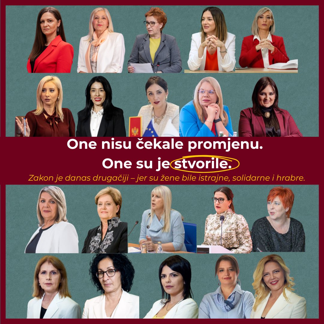 UNDP_Montenegro's tweet image. Usvojen zakon: najmanje 40% žena na izbornim listama!
8 godina dijaloga, upornosti i solidarnosti – danas pretvoreno u zakon.
One nisu čekale promjenu. One su je stvorile.
Jer solidarnost žena mijenja istoriju!