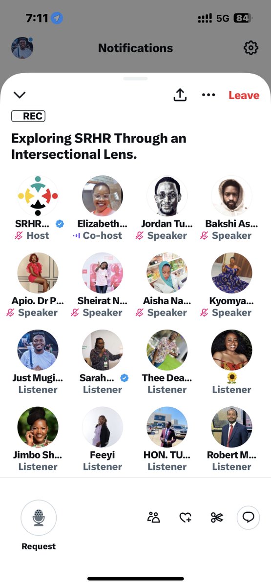 Just Mugisha 🐘 (@mugibson) on Twitter photo The much needed conversation on SRHR thru the lens on intersectionality is currently ongoing on <a href="/SRHRAllianceUg/">SRHR Alliance Uganda</a>’s X.
<a href="/elayzabeth/">Elizabeth Kemigisha</a> is moderating & our guests are <a href="/BakshiAsuman/">Bakshi Asuman Khan</a> <a href="/JTumwesigye/">Jordan Tumwesigye</a> <a href="/SheiratN/">Sheirat Namayanja</a> are on too.
To listen in, tap x.com/i/spaces/1YqGo…. #SRHR4All #UnlockMySRHR The much needed conversation on SRHR thru the lens on intersectionality is currently ongoing on <a href="/SRHRAllianceUg/">SRHR Alliance Uganda</a>’s X.
<a href="/elayzabeth/">Elizabeth Kemigisha</a> is moderating & our guests are <a href="/BakshiAsuman/">Bakshi Asuman Khan</a> <a href="/JTumwesigye/">Jordan Tumwesigye</a> <a href="/SheiratN/">Sheirat Namayanja</a> are on too.
To listen in, tap x.com/i/spaces/1YqGo…. #SRHR4All #UnlockMySRHR