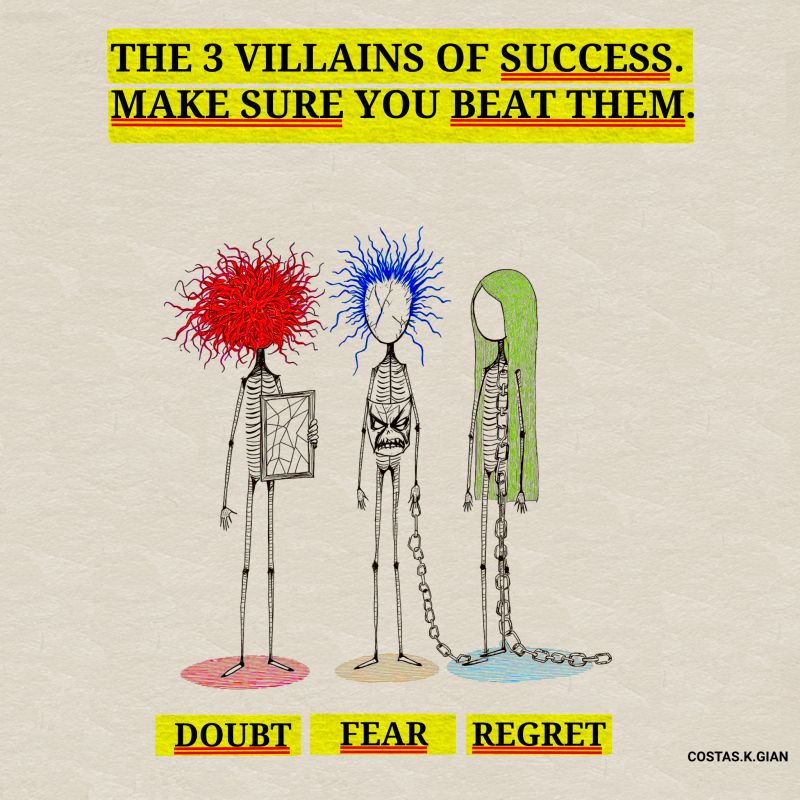 CuriousMindsHub's tweet image. Doubt is poison. Fear is the symptom. Regret is the scar.
