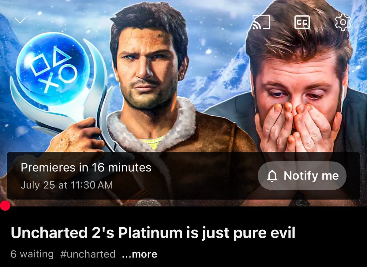 iamrobtv's tweet image. Happy Friday! Uncharted 2 Platinum live in just a few minutes.
Have a great weekend! Start Uncharted 3 brutal next week 🤙🏻