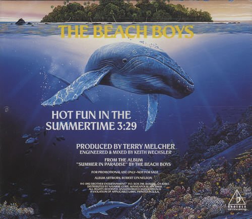 beachboyslegacy's tweet image. Today in 1992, The Beach Boys released the Hot Fun In The Summertime single on Brother Entertainment