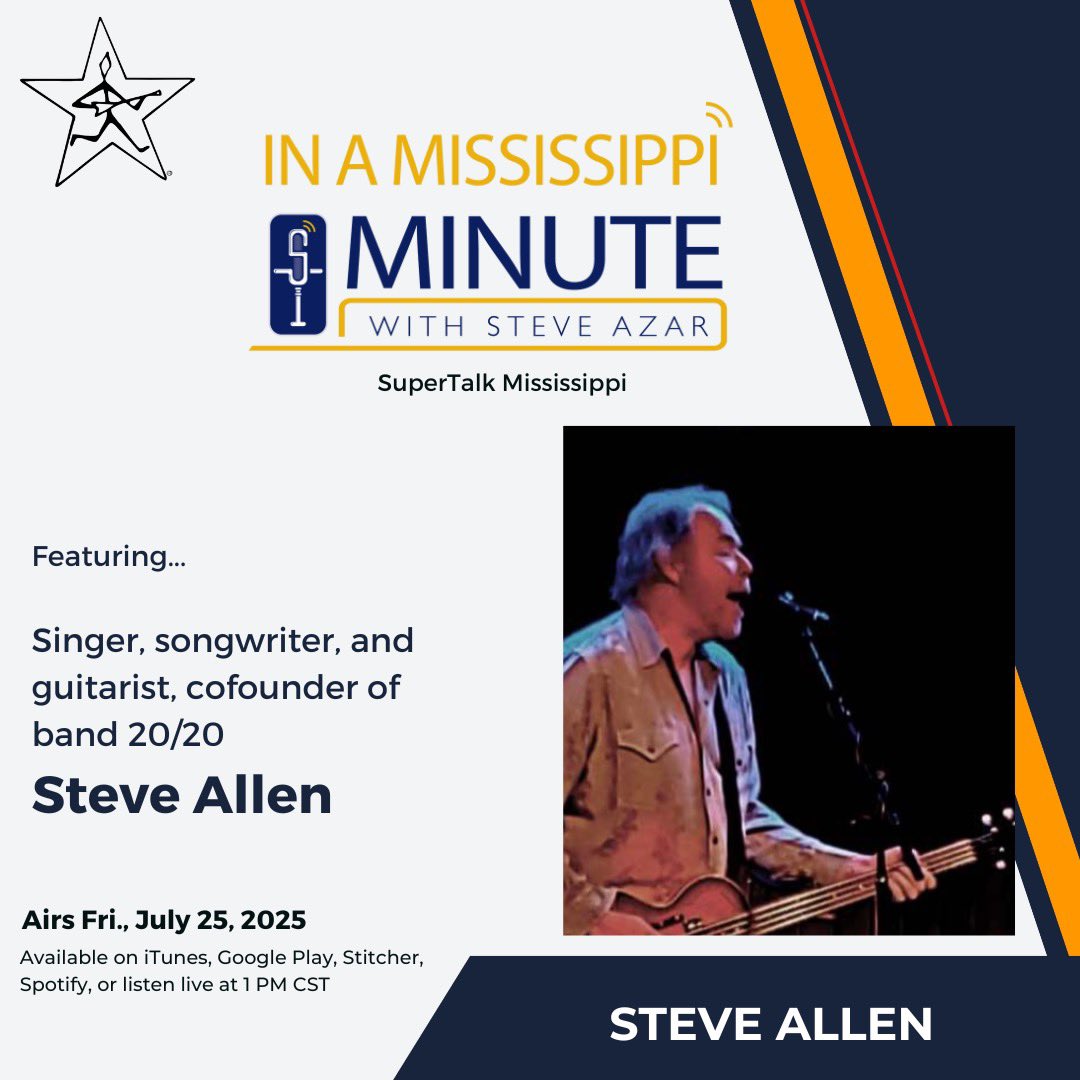 Steve Azar (@steveazar) on Twitter photo My guest today on In A MS Minute is Steve Allen, singer-songwriter-guitarist and co-founder of the band 20/0. Tune in on <a href="/supertalk/">SuperTalk Mississippi</a> radio & check out our podcast everywhere.
#superiorcatfish @visitms @guarantybank @prrofficial #dancingrabbitgolfclub @sherinsauce My guest today on In A MS Minute is Steve Allen, singer-songwriter-guitarist and co-founder of the band 20/0. Tune in on <a href="/supertalk/">SuperTalk Mississippi</a> radio & check out our podcast everywhere.
#superiorcatfish @visitms @guarantybank @prrofficial #dancingrabbitgolfclub @sherinsauce