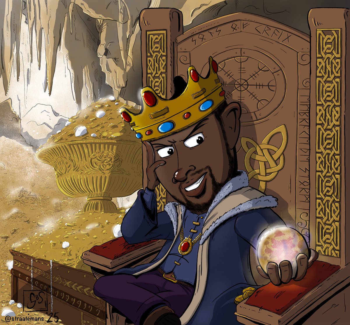 The team portrait series bends the knee. 👑
All rise for the king—every idea he backs turns to gold.

And today, we toast to his reign—it's his birthday, after all. 🥂✨
#CreativePortraits #TeamIllustration #HistoricalGlowUp #PortraitSeries #illustration  #RoyalEnergy #KingMode