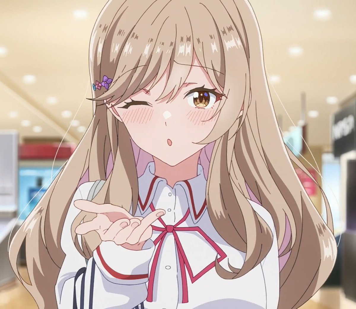 JSenk5's tweet image. Recordatorio de que el beso favorito de Renako hasta el momento es el de Ajisai e incluso lo grabó. 🩷🤎
#Watanare #わたなれアニメ