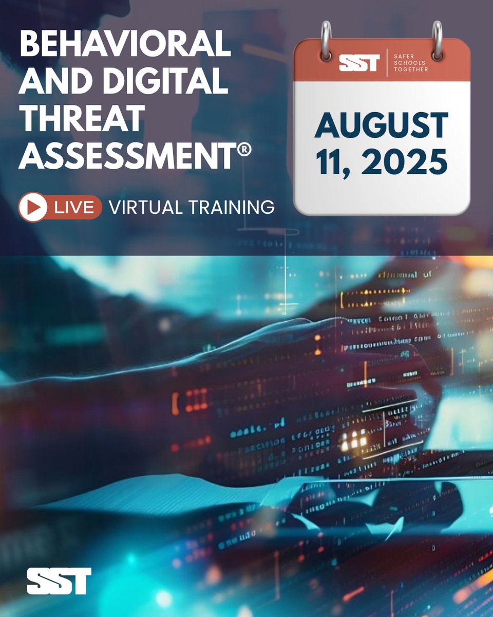 Register for the August 11th Behavioral and Digital Threat Assessment® training and get a complimentary Introduction to Behavioral and Digital Threat Assessment® (BDTA) module from the ICDTA®!

⏲️ August 11, 2025
🌐 LIVE Virtual Training 

Register here: hubs.ly/Q03xzH6P0