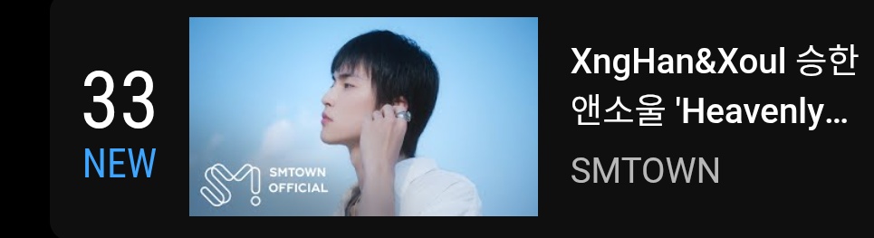 XNGHAN_CHART's tweet image. #XNGHAN ‘Heavenly Blue’ introduction video has debuted at No. 33 on YouTube South Korea’s Daily Top Music Videos chart 🇰🇷.