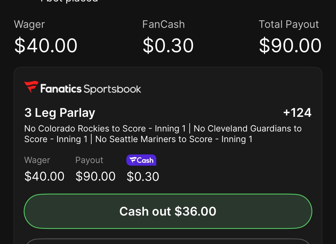 cbassett33's tweet image. Day 3 of the #NRFI #LadderChallenge 🪜. Plays pulled right off the #datasheets over at #justthestatssports check them out and use code BTT30 for 1 month free!!
$40 ——> $90
#mlb #baseball #parlay #sports #sportsbetting #coachandco @JTSS24