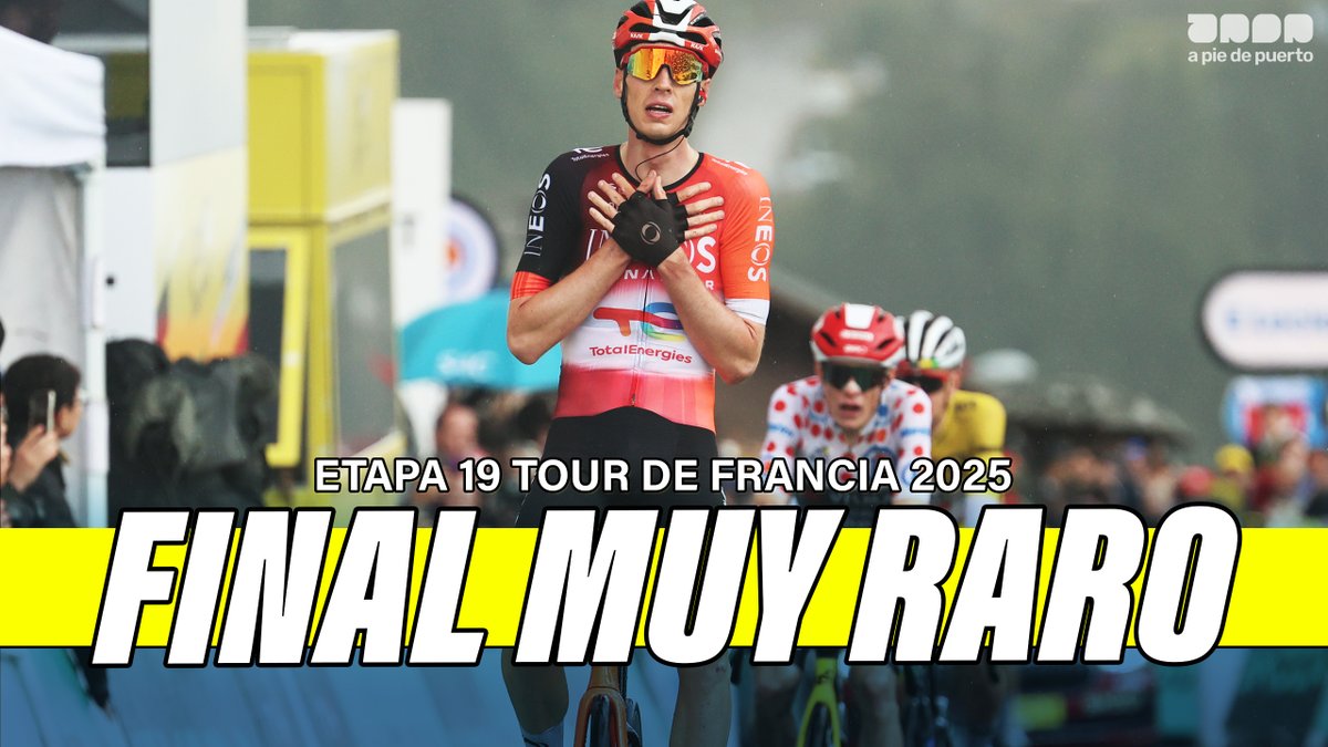¡Nuevo vídeo! 💛 Un final muy raro en el #TDF2025 

Otra exhibición de Thymen Arensman. No ha llegado el ataque de Vingegaard. Pogacar tampoco ha rematado la etapa.

🔗 youtu.be/JVPith_xm5A