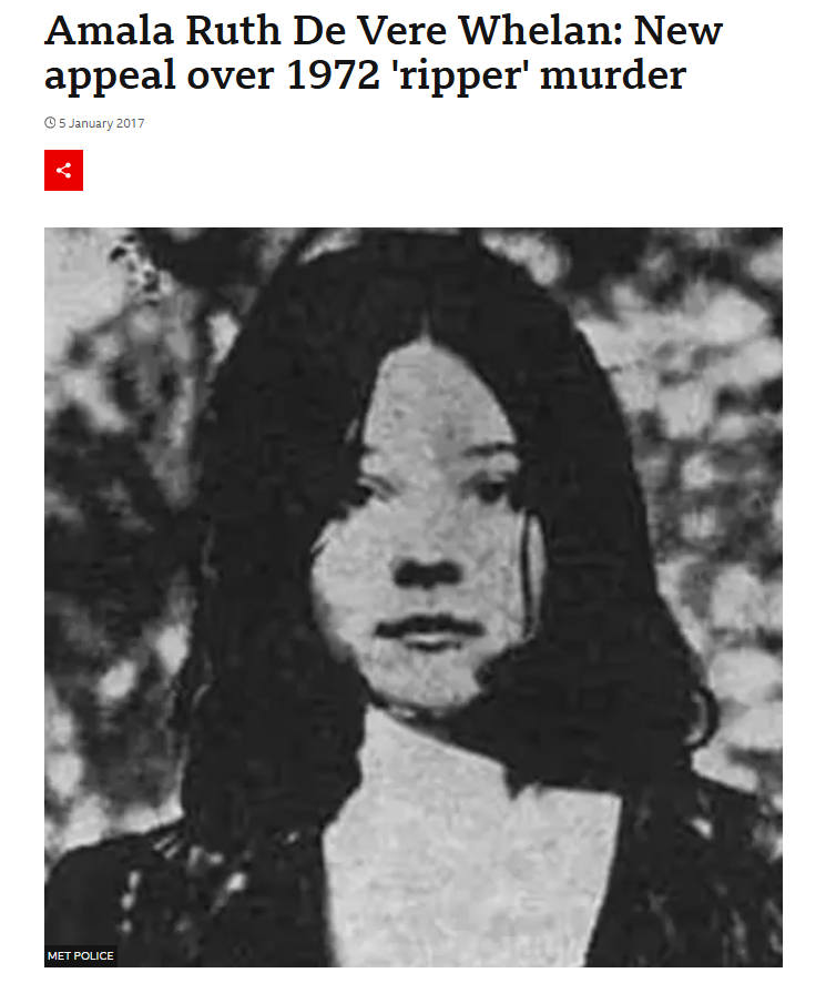 Care2much18's tweet image. Irritating that some police forces in England can't be bothered to use good photos in appeals for information on cold case murders.
Hardly likely to jog memories using garbage photos.
Using the grainy photo (1st) of Amala is inexcusable, given they possess the original (2nd).