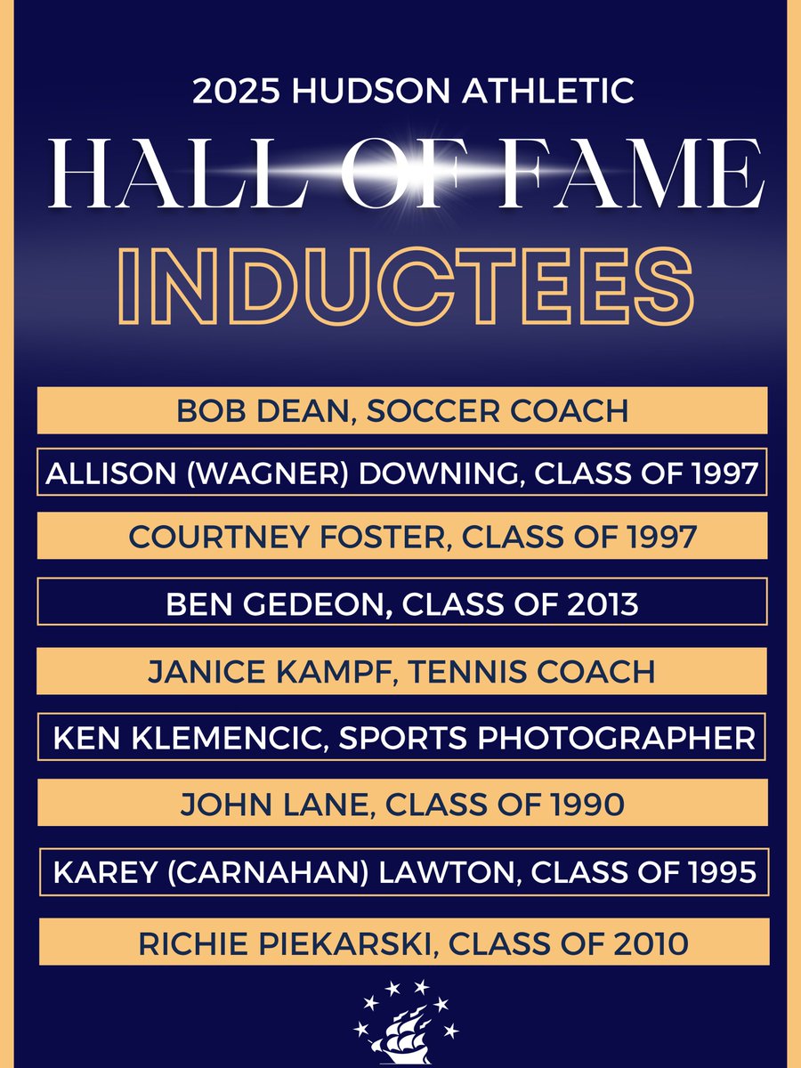 hudsonohschools's tweet image. Hudson City Schools &amp;amp; the Hudson City Schools Foundation are pleased to announce the 2025 Athletic Hall of Fame class of inductees.  These 9 individuals will be formally inducted during an October 4 ceremony at Hudson High School.