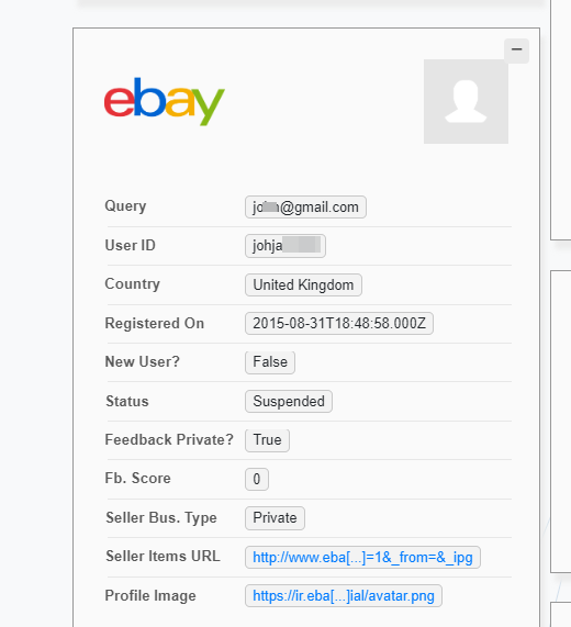 LolArchiver (@lol_archiver) on Twitter photo New Email Module : eBay
Returns country, date user was registered on, user name(id) etc.
The module is available right now on the tool osint.lolarchiver.com make sure you refresh cache. New Email Module : eBay
Returns country, date user was registered on, user name(id) etc.
The module is available right now on the tool osint.lolarchiver.com make sure you refresh cache.