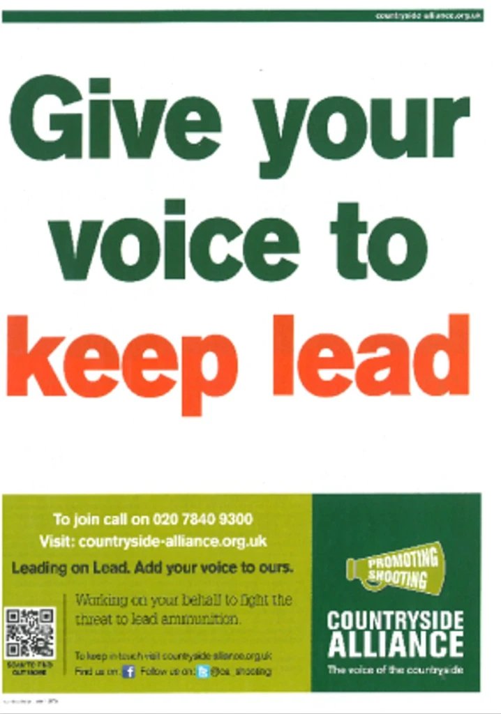 HsaChair's tweet image. The Countryside Alliance is campaigning to keep pumping lead into the rural countryside.
Don't fall for their claims of being custodians of the countryside, they are the destroyers.