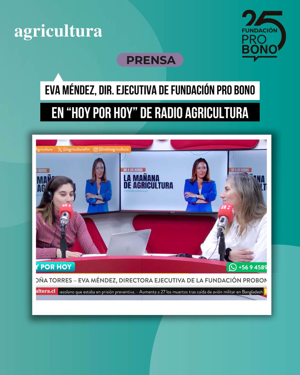 📻Nuestra directora ejecutiva, Eva Méndez, estuvo en el programa Hoy por Hoy de <a href="/AgriculturaFM/">Agricultura</a> conversando sobre la Fundación, nuestros ejes de trabajo y nuestro programa de Educación Cívica.

🔗Te invitamos a ver la entrevista completa aquí 👉🏽 youtu.be/80Y4YTzj-sc?si…