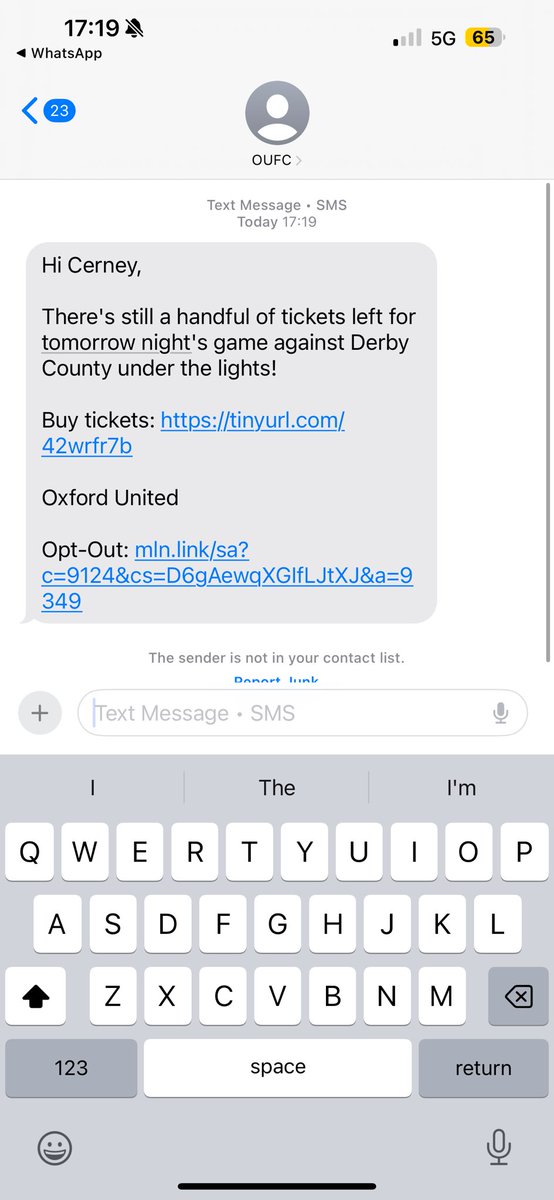 Anyone else get this? #oufc <a href="/OUFCSLO/">Oxford United SLO</a>
