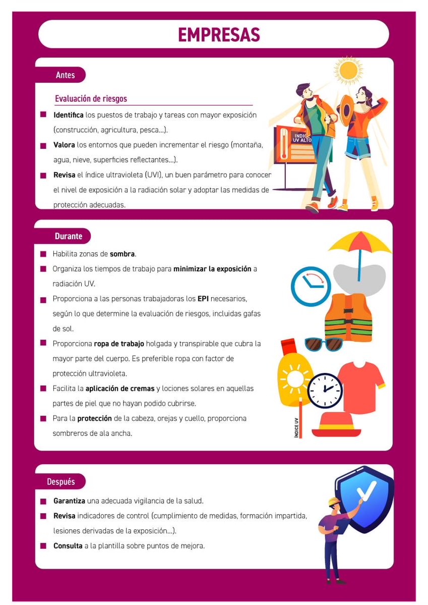 fssccoo's tweet image. ✨ Radiación ultravioleta
❓ Conoces sus efectos
🔄 Compartimos estas infografías con indicaciones para actuar antes, durante y después
👉🏻 dirigidas a las empresas y a las personas trabajadoras
#CCOOseMueve